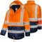 Safetytex Winter Warnschutz Parka - Arbeitsjacke - Warnschutzjacke - Outdoor Warnjacke - wasserdicht & winddicht - fluoreszierend orange - Größe S