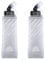 Azarxis TPU Faltbarer Soft Flask, BPA-Frei Trinkblase Trinkflaschen Wasserflasche für Trinkrucksack Fahrrad Klettern Sport (420ml - Grau - 2 Stück - Aktualisierte Version)