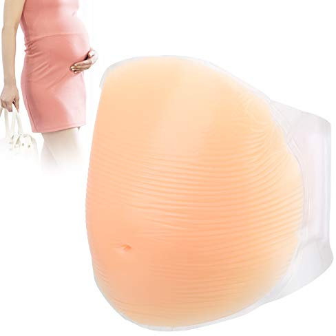Pomya Faux Ventre de Grossesse Grossesse Artificielle Ventre Silicone Faux Ventre de Grossesse Faux Bébé Grossesse Faux Ventre avec Sangles pour Costumes Cosplay(1#)