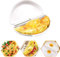Pentola per cottura a microonde, per omelette, uova strapazzate per colazione, cottura a vapore, con due scomparti a cerniera, senza BPA, utensili multifunzionali (confezione da 1) (omelette)