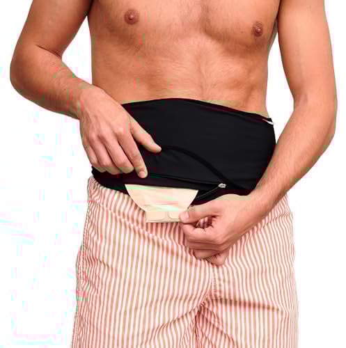 SIIL Stomagürtel Blau Ostomy | Stoma Badegürtel Herren | Stomabutel | Stomabandage (L)