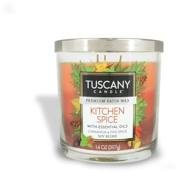 Tuscany Candle Duftkerze, Soja-Mischung, 400 ml, 2er-Pack (Kitchen Spice)