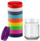 Mason Jar Lids, Wide Mouth Lid Canning Jar Lids Reusable Plastic Storage Caps for Mason Jars Colored Screw Caps with Silicone Gasket,10PCS
