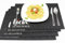 KAMACA 4er Set Tischsets Platzsets Platzmatten aus Filz Liebe abwaschbar Platzdeckchen grau Eyecatcher (4er Set Filz Liebe anthrazit)