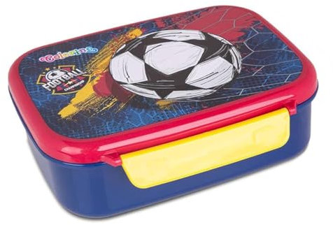 Colorino Z05652, Caja de almuerzo FOODY FOOTBALL, Multicolor