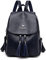 NICOLE & DORIS Rucksack Damen Elegant Rucksack Anti Diebstahl Rucksackhandtaschen PU Leder Rucksäcke Wasserdichter Schulrucksack Daypack für Reisen Freizeit Arbeit Blau