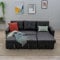 Panana Corner Sofa Bed, L-Shaped Sofa Corner Sofa, 3 Seater Pull out Sofa Bed with Storage Chaise, Convertible Click Clack Sofa Bed Settee Sectional Sofa, FRSS23