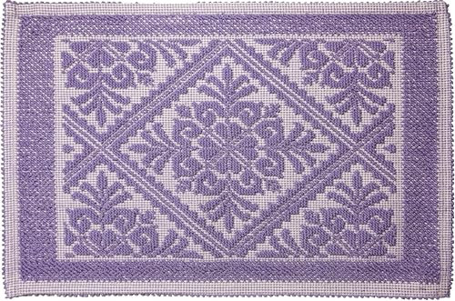 Tappeto Sardo Stuoia Passatoia tappeto bagno 100% Cotone Made In Italy prodotto in sardegna (Lilla, 40x60)