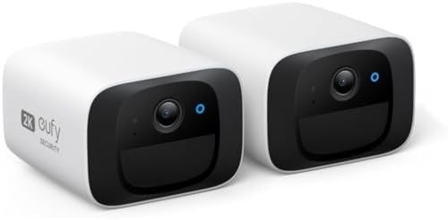 eufy Security SoloCam C210, Überwachungskamera aussen, 2K Auflösung, ohne monatliche Kosten, kabellos, 2,4 GHz WLAN, Kompatibel mit HomeBase 3, Gebührenfreie Nutzung, 2 Pack