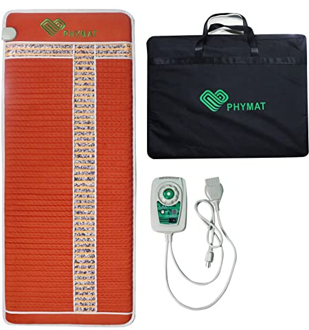 PHYMAT Far Infrared Heating Pad - Amethyst Heating Mat - Infrared Mat - Far Infrared Sauna Pad - Natural Ion,Adjustable Temp Settings,Overheat Protection(170x70cm)