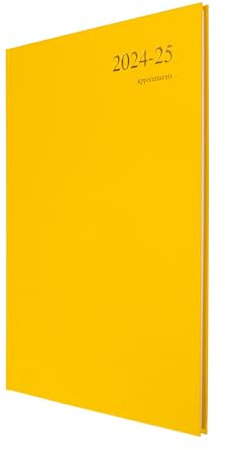 Collins Essential Schülerkalender 2024-25, A4, Wochenansicht, Gelb, akademischer Mitteljahresplaner für Schüler und Lehrer, ESSA43M.45-2425, Juli 2024 bis Juli 2025