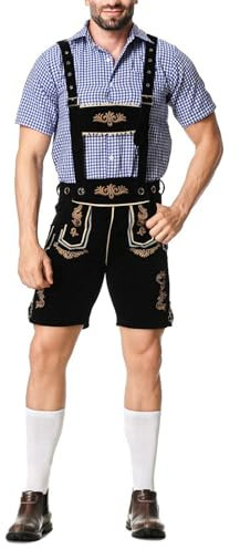 Trachtenhose Herren lang Stoff Oktoberfest Herren Outfit Hosen Lederhose Herren Tracht 56 Trachten Lederhose Herren Hirschleder Kurze Lederhose Herren mit reißverschluss