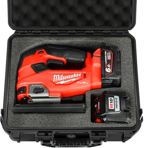 Hard Case for Milwaukee M18 Fuel Jigsaw - Storage Case for D-handle Jig Saw 2737-20, Batteries & Charger Combo Kit (Case Only)
