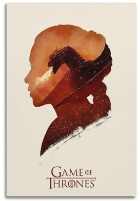 muegrbgs Poster mit Game of Thrones, Vintage-Poster, dekoratives Gemälde für Wohnzimmer, Schlafzimmer, elegantes ästhetisches Poster, 30 x 45 cm, ungerahmter Stil