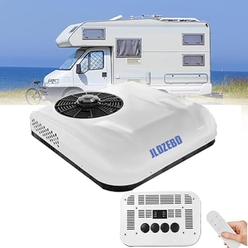 JLDZEBD Climatiseur 12V, Climatisation Pour Caravane, Vent Froid/Refroidissement Et Chauffage 2 Styles, Pour Caravanes, Fourgonnettes, Camping-Cars, Camions, Véhicules,Viento frio