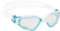 CRESSI Clear Eyes Goggles White/Aquamarine - Lunettes de Natation Unisexe en Silicone pur avec Traitement Moléculaire Anti Buée de la Lentille, Blanc/Aquamarine, Lentilles transparentes, Taille Unique