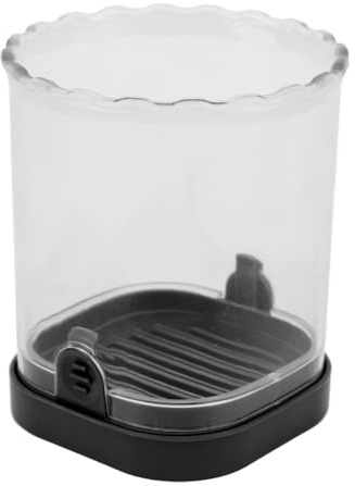 SIXRUN Edelstahl Schneidebecher, Obst- und Gemüseschneider mit Druckplatte, Schwarz