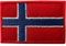 Mini-Aufnäher mit Norwegen-Flagge, zum Aufbügeln oder Aufnähen auf Kleidung, Jacke, Pullover, klein, bestickt