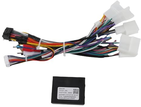 16 Pin Radio Kabelbaum, ABS Kein Schneidauto -Stereo -Kabelbaum -Adapter 12V Netzkabel für Kamercorollas Rav 4 4Runners -Verstärker SWC