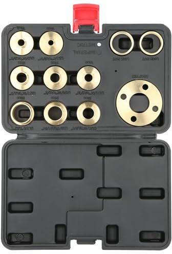 Nutriess Router Guide Kit, 11 PCs Set, Messing -Vorlage -Router -Guides, Lock -Nut -Adapter, Router -Zubehör, Vorlagenhandbuchbuchsenkit, Router -Teile, Router -Handbuch