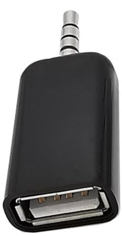 SYSTEM-S Adattatore audio USB 3,5 mm jack maschio a 2.0 tipo A femmina cavo AUX in nero