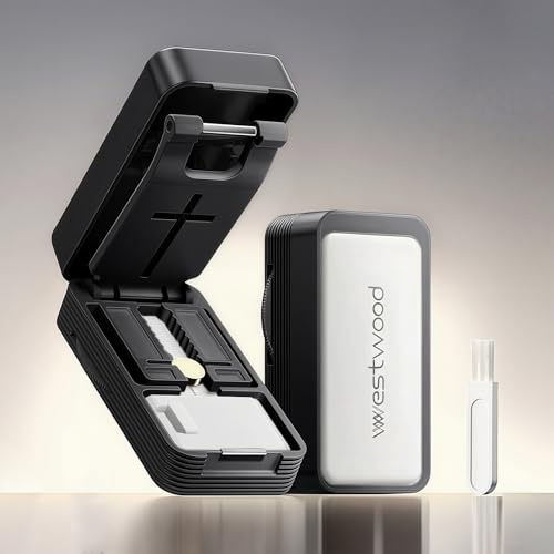 MidingChai Pilulier Semainier 4 Compartiments+Coupe Comprimé 2 en 1,Multifonctionnel Pill Box pour Grande Spetites Tablettes,Portable Coupe Medicaments, pour Voyages Utilisation Quotidienne (Noir)