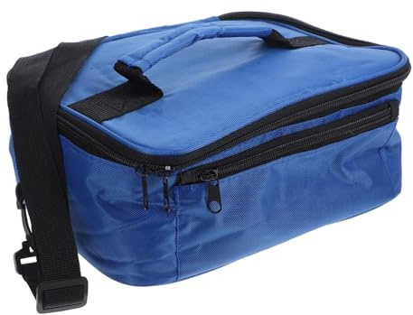 TOYANDONA Portable Car Heating Lunch Bag Blue Oxford Insulated Food Warmer for Travel Picnic BBQ Fit Reheat Evenly Keep Food Warm