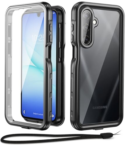 Beeasy für Samsung Galaxy A17 4G/5G Hülle, IP68 Wasserdicht Outdoor Handyhülle 360 Grad Schutzhülle, Samsung A17 Case Stoßfest Staubdicht Wasserfest Panzerhülle mit Displayschutz, Schwarz