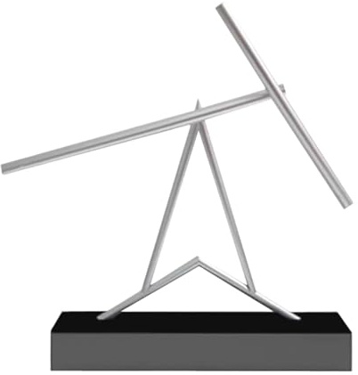 Elegante Desktop-Bewegungsskulptur Executive Perpetual Swinging Art (Silver3, 22.5X32.5cm)