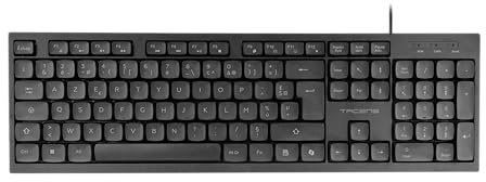 Tacens Anima AK02, Teclado PC Completo, Formato Compacto, Teclas Silenciosas Perfil Bajo, SmartKey Copilot AI, Plug&Play, Windows|Linux|Mac |PS4|PS5|Xbox One|Xbox Series X-S|Switch|Switch 2, Español