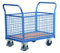 Vierwandwagen mit Draht RAL5010 Enzianblau Rungenwagen Plattformwagen