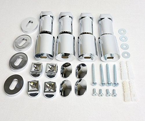 companyblue Chrome Heated Towel Rail Bracket Radiator Brackets Flat or Curved