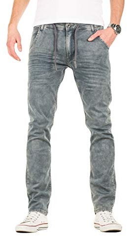 WOTEGA Herren Sweathose in Jeansoptik Joshua - Slim Fit Herrenhose