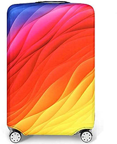 Kofferhülle Elastisch Kofferhülle Bambus Kohlefaser 18-32 Zoll Kofferschutzhülle Gepäck Cover Reisekoffer Hülle Kofferschutz Luggage Cover Gepäckabdeckung (Treibsand, M)