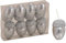 8 Weihnachtsanhänger Eichelnuss Silber 7 x 5 cm Baumschmuck Weihnachten