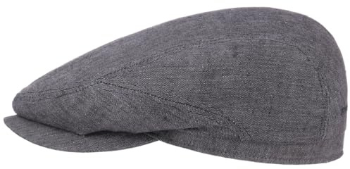 Stetson Belfast Schirmmütze Uni einfarbig Made in EU Herren Frühling Sommer grau 61 cm