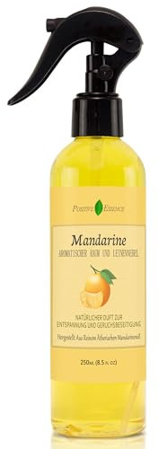 Mandarine Leinen und Zimmer Spray, natürlicher aromatischer Nebel mit reinem ätherischen Mandarin Öl, entspannen Sie Ihren Körper & Geist, perfekt als Badezimmer Lufterfrischer oder Geruchsbeseitiger