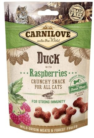 Carnilove Feline Crunchy Snack Ente Himbeere Box 10 x 50 g 500 g
