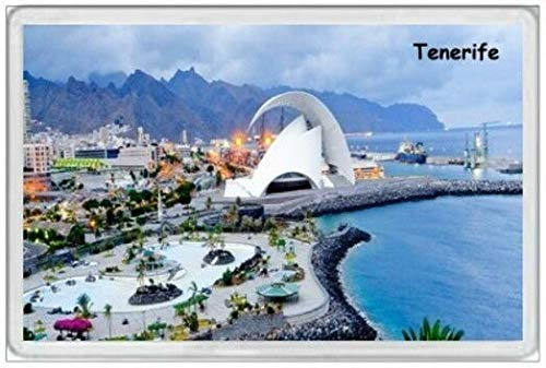 Inga TENERIFE - Imán para nevera, diseño de las Islas Canarias, España y Santa Cruz, 20 x 30 cm