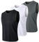 MEETYOO Herren T3 Vest, Schwarz + Gery + Weiß, XL EU