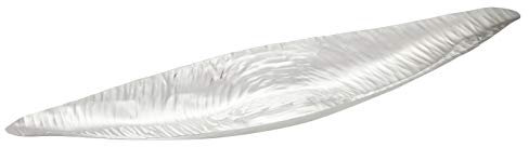 Dekoschale Silber Metall Edelstahl Schale Deko Metallschale Länge 45 oder 60 cm (60 cm)