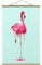 Bilderwelten Kakemono Jonas Loose Schmelzender Flamingo Hochformat 3:2 53.5x35cm Eiche