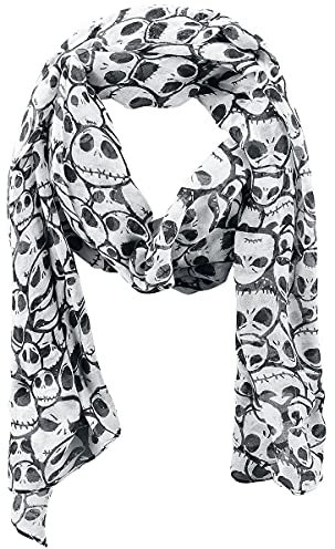 The Nightmare Before Christmas L'Étrange Noël De Monsieur Jack Jack Skellington Femme Foulard blanc/noir 100% Polyester