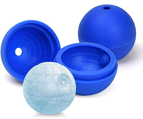 Moules à glaçons ronds pour glaçons sphériques, moules à glaçons en silicone, bac à glaçons sans BPA, boules de glace 2,5 cm pour whisky, cocktails, boisson (bleu, lot de 2)