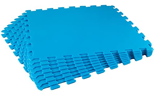 Poolunterlegmatte 48x48 cm 16 teilig - 3,7 m² groß Unterlage Schutz Stecksystem beliebig erweiterbar Familienpool Pool Bodenschutz Poolmatte Bodenmatte Garten Swimmingpool Planschbecken Picknickdecke