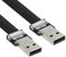 NFHK USB 2.0 Type-A Male to Type-A Male Data Flat Slim FPC Cable for FPV & Disk & Scanner & Printer 20CM