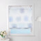ESLIR Raffrollo ohne Bohren Raffgardine mit Ösen Transparent Gardinen mit Haken Ösenrollo mit Kreis-Motiven Modern Voile Blau BxH 140x140cm 1 Stück