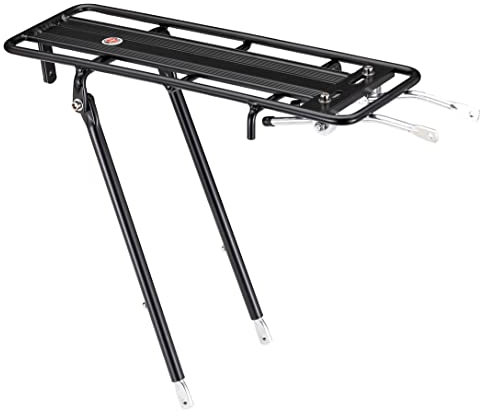 Schwinn Bike Adjustable Rear Rack, Lightweight, Can Hold Up to 26 lbs., Aluminum Alloy, Fits Most Adult Bike Frames 24 Inch - 29 Inch & 700c Wheel Sizes, Black