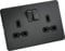 Knightsbridge SFR9000 Screwless 13A 2G DP switched double socket - Anthracite