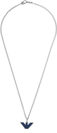 Emporio Armani Halskette Für Männer Essential, Länge: 525mm, Höhe: 3,5mm, Breite: 24mm Silberne Edelstahl-Halskette, EGS2909040